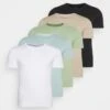 Pier One 5 Pack - T-Shirts - White/Beige/Black 2 Pier One 5 Pack - T-Shirts - White/Beige/Black -Moderne Klaer 0ad9552e06f244daa760b92b48f361e0
