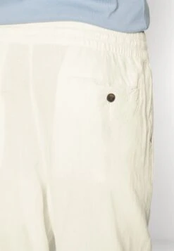 Pier One Drawcord Trousers Linen Blend - Bukse - White -Moderne Klaer 29249133ad174a51bb991d8322ba3448