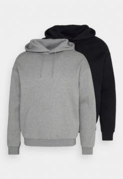 Pier One 2 Pack - Hoodie - Black/Mottled Grey