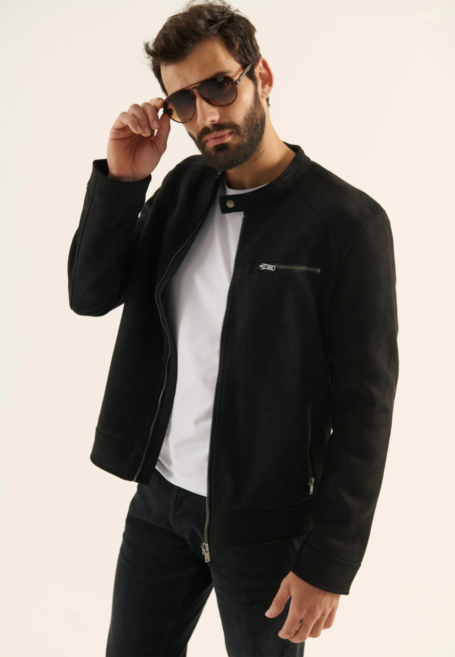 Pier One Imitert Skinnjakke - Black 3 Pier One Imitert Skinnjakke - Black