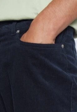 Pier One Corduroy - Bukse - Dark Blue -Moderne Klaer 4a62c5c14b3942dd807a08dcdf55b80a