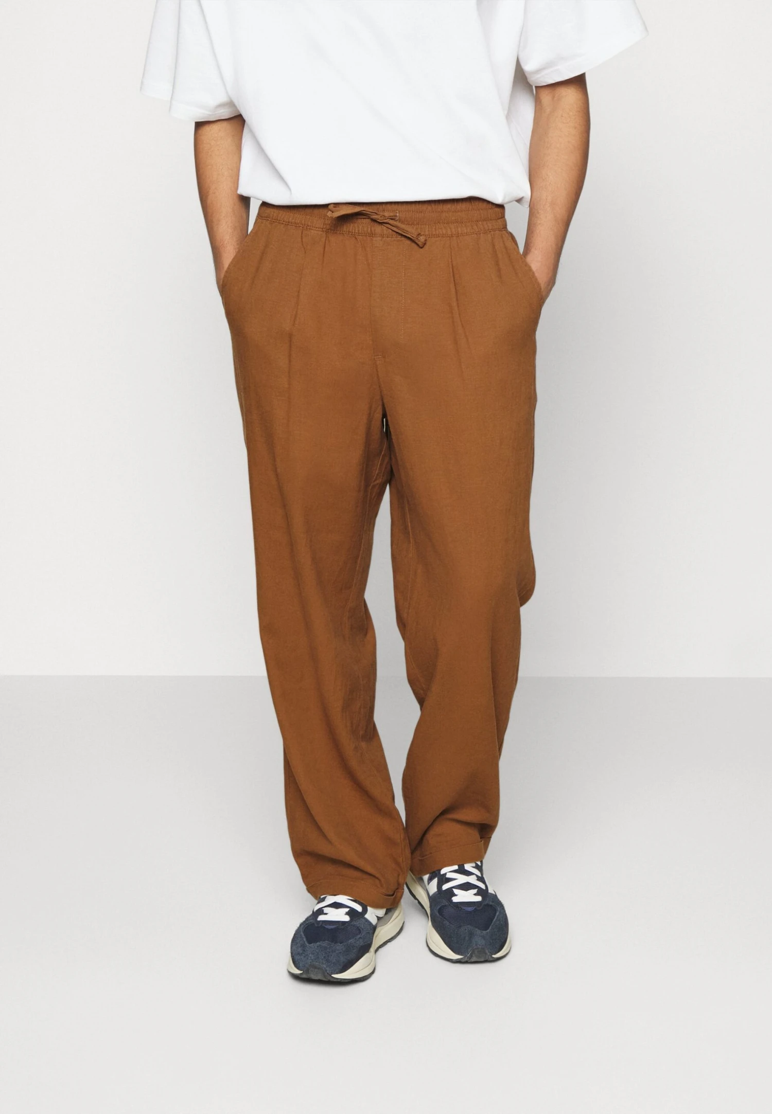 Pier One Drawcord Trousers Linen Blend - Bukse - Brown 3 Pier One Drawcord Trousers Linen Blend - Bukse - Brown