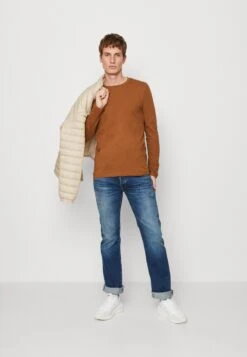 Pier One 5 Pack - Topper Langermet - Blue/Off-White/Light Brown