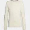 Pier One Basic Crewneck - Strikkegenser - Off White