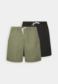 Pier One 2 Pack - Shorts - Olive/Black -Moderne Klaer 8f4f659af78442c185d8dbca74fb1591