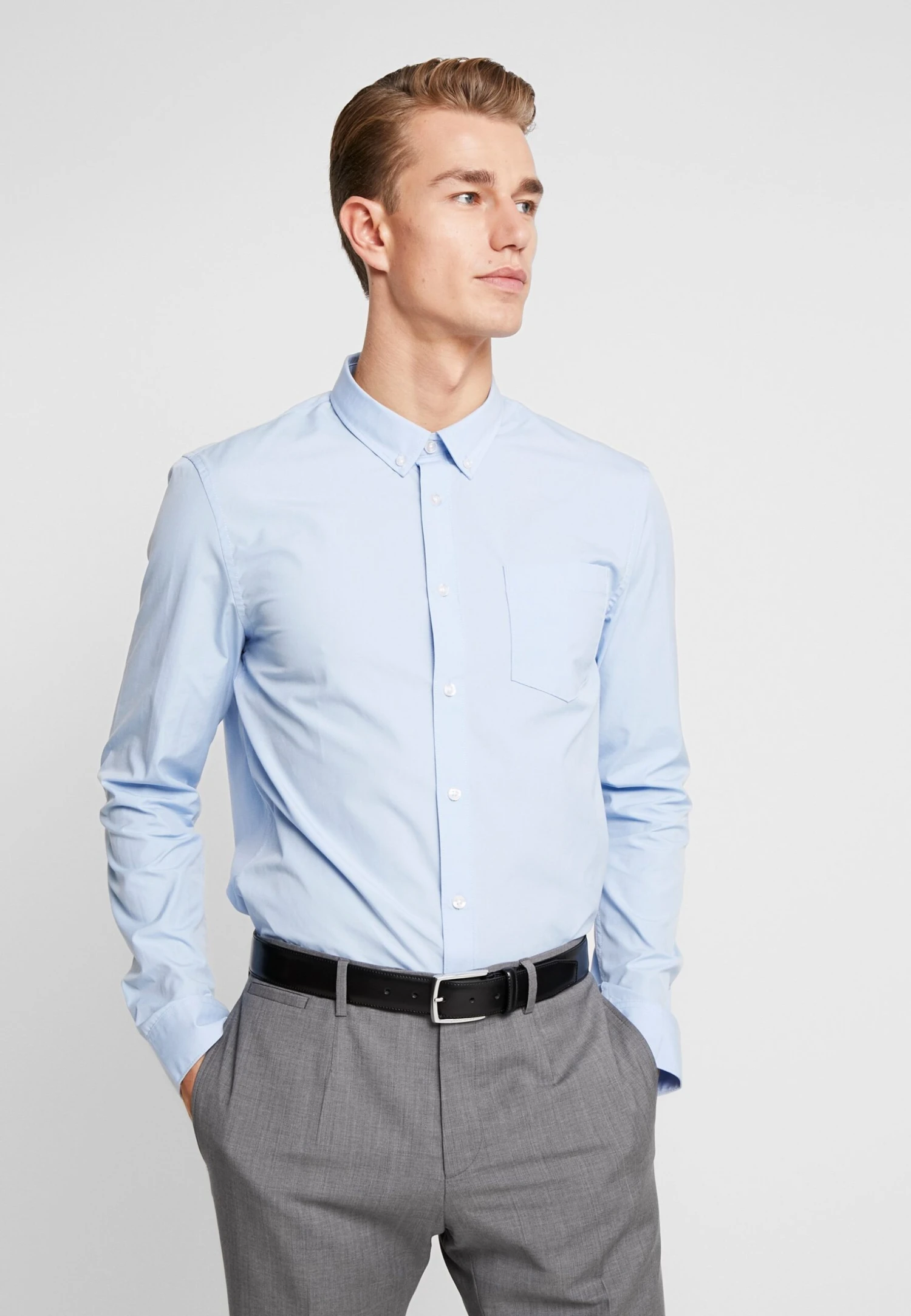 Pier One 2 Pack - Finskjorte - White/Light Blue 4 Pier One 2 Pack - Finskjorte - White/Light Blue - Bilde 2