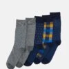 Pier One 5 Pack - Sokker - Yellow/Dark Blue/Grey -Moderne Klaer b007253874864f13810eb266ab954999