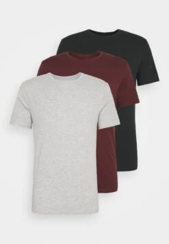 Pier One 3 Pack - T-Shirts - Black/Grey/Bordeaux 18 Pier One 3 Pack - T-Shirts - Black/Grey/Bordeaux -Moderne Klaer b4adf13b9960406cbe579058828ee383