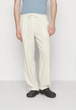 Pier One Drawcord Trousers Linen Blend - Bukse - Off-White