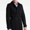 Pier One Trenchcoat - Black -Moderne Klaer ca6015a78a594c8da503176ac1dbb718