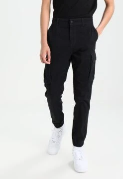 Pier One Cuffed Skinny Trouser- Cargobukse - Black