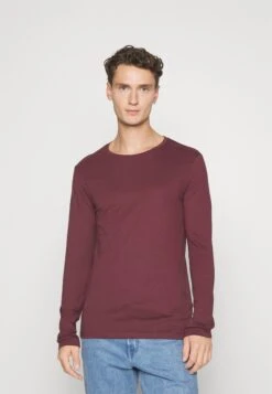 Pier One 2 Pack - Topper Langermet - Bordeaux/Dark Blue -Moderne Klaer ec34e75e407e44c5926acc5c320e1444