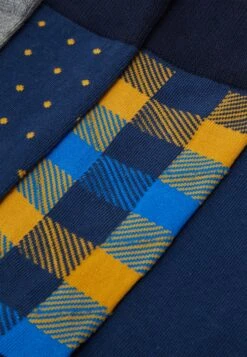 Pier One 5 Pack - Sokker - Yellow/Dark Blue/Grey -Moderne Klaer f2680a941418407386211d70ff605fbd