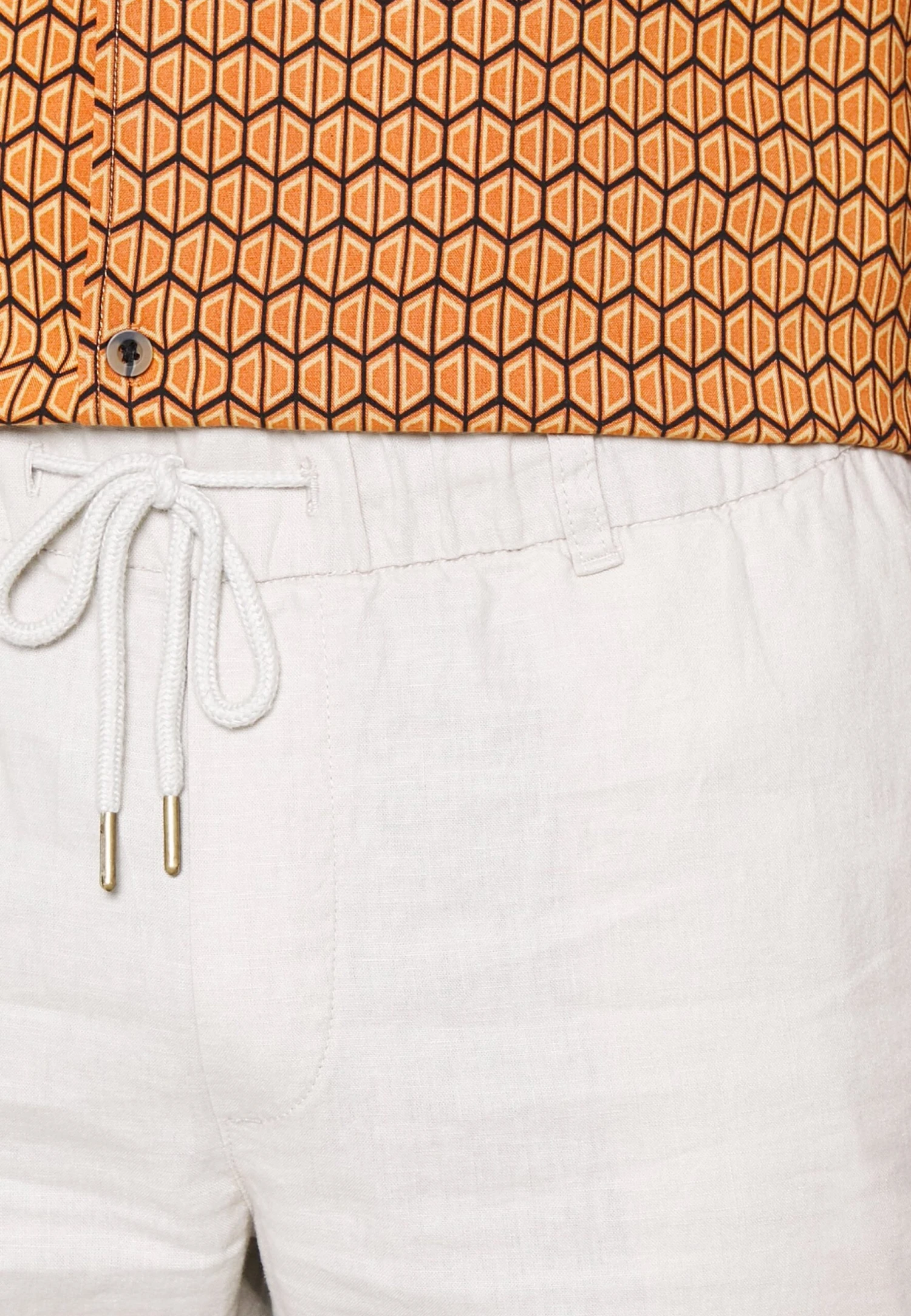 Pier One Linen Blend Drawcord Shorts- Shorts - Beige 9 Pier One Linen Blend Drawcord Shorts- Shorts - Beige - Bilde 7